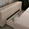 BOXSPRINGSOFA Cord Beige  - Beige/Schwarz, Design, Textil/Metall (200/100/108cm) - Novel
