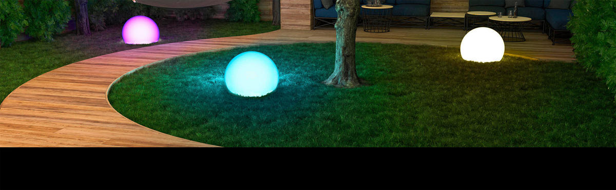 AUßENKUGELLEUCHTE - Sandfarben, Basics, Kunststoff (35cm) - Tint