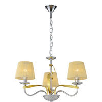 PENDELLEUCHTE 60/60/100 cm  - Chromfarben/Goldfarben, KONVENTIONELL, Metall (60/60/100cm)