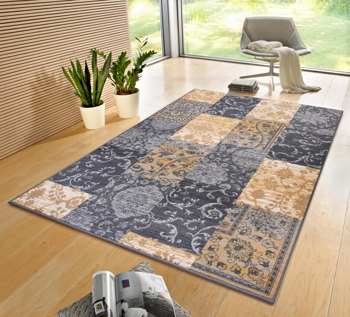 FLACHWEBETEPPICH 235/320 cm Gloria Grau, Sahara  - Grau/Sahara, Design, Kunststoff/Textil (235/320cm)