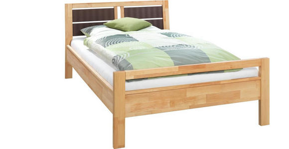 BETT 120/200 cm  in Braun, Erlefarben   - Erlefarben/Braun, Natur, Holz (120/200cm) - Linea Natura