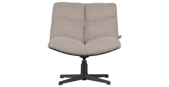 SESSEL Bouclé Sandfarben    - Sandfarben/Schwarz, Design, Textil/Metall (75/80/75cm) - Ambia Home