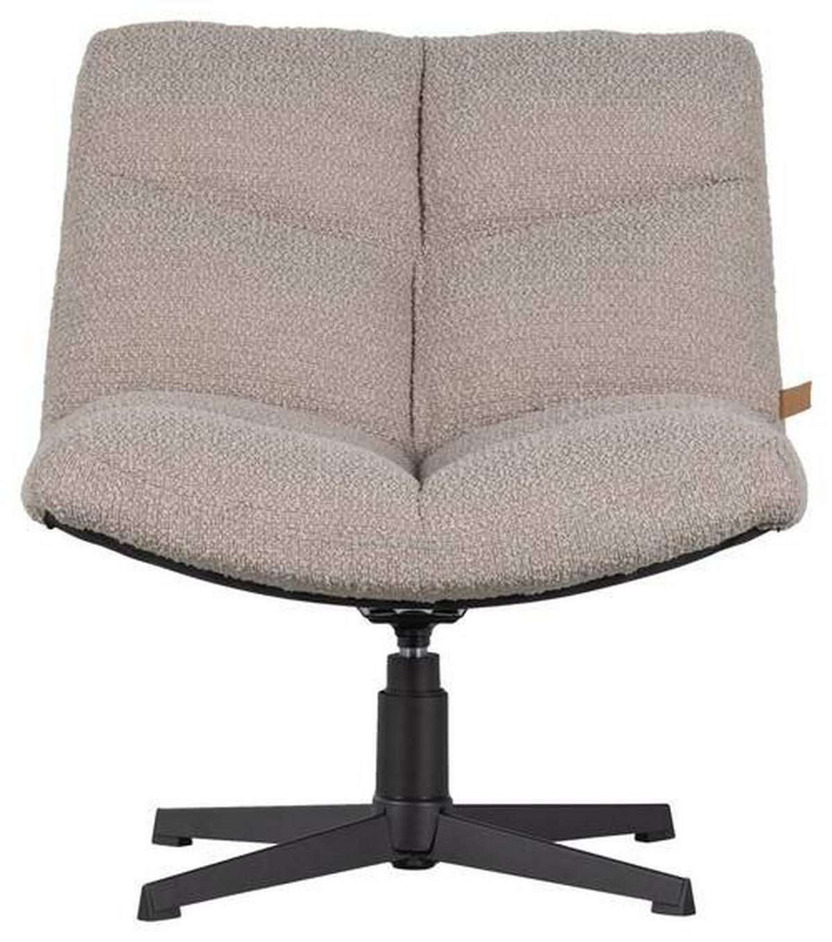 SESSEL Bouclé Sandfarben    - Sandfarben/Schwarz, Design, Textil/Metall (75/80/75cm) - Ambia Home