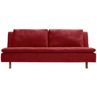 SCHLAFSOFA Flachgewebe Rotbraun  - Rotbraun/Eichefarben, KONVENTIONELL, Holz/Textil (205/85/98cm) - Carryhome