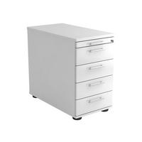 ANSTELLCONTAINER Weiß  - Silberfarben/Schwarz, KONVENTIONELL, Holzwerkstoff/Kunststoff (42,8/72-76/80cm) - Venda