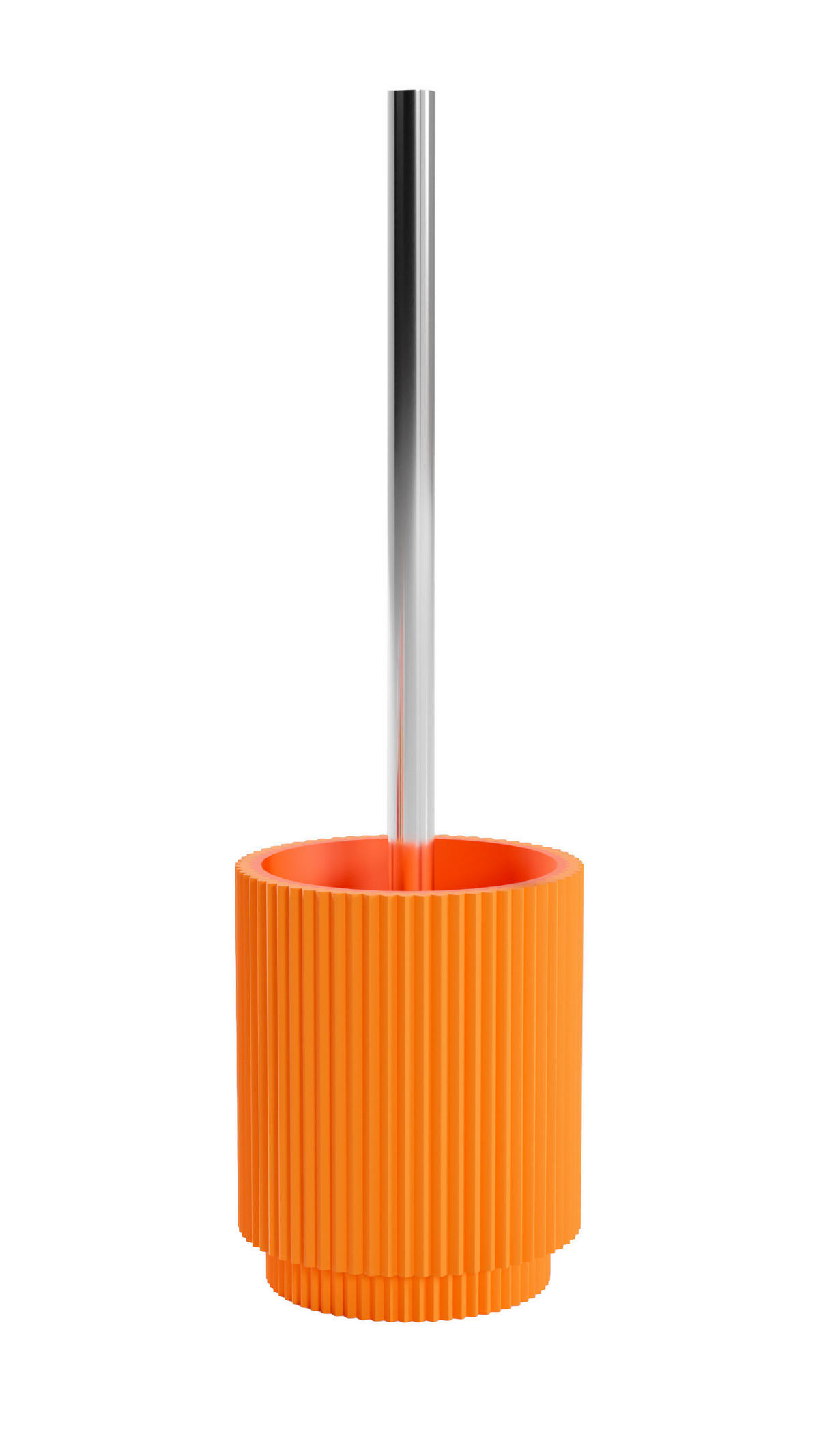 WC-BÜRSTENGARNITUR in Metall  Kunststoff   - Chromfarben/Orange, Basics, Kunststoff/Metall (10,7/36/10,7cm) - Sadena