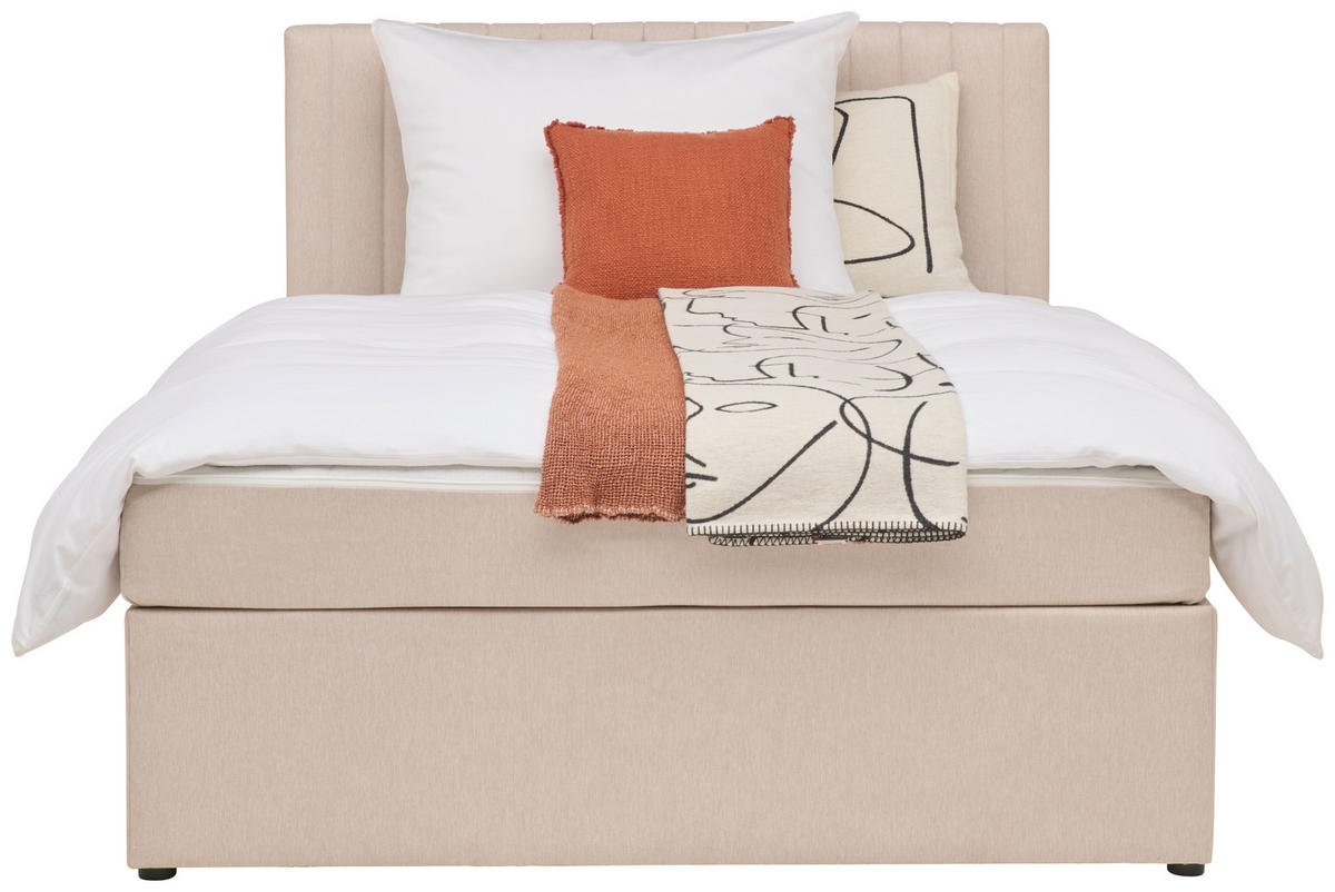 BOXBETT 140/200 cm,  in Creme,  {item.attr('349-543‘),[, ]}{item.attr('328-587‘),[ ]} - Creme, MODERN, Holz/Textil (140/200cm) - MID.YOU
