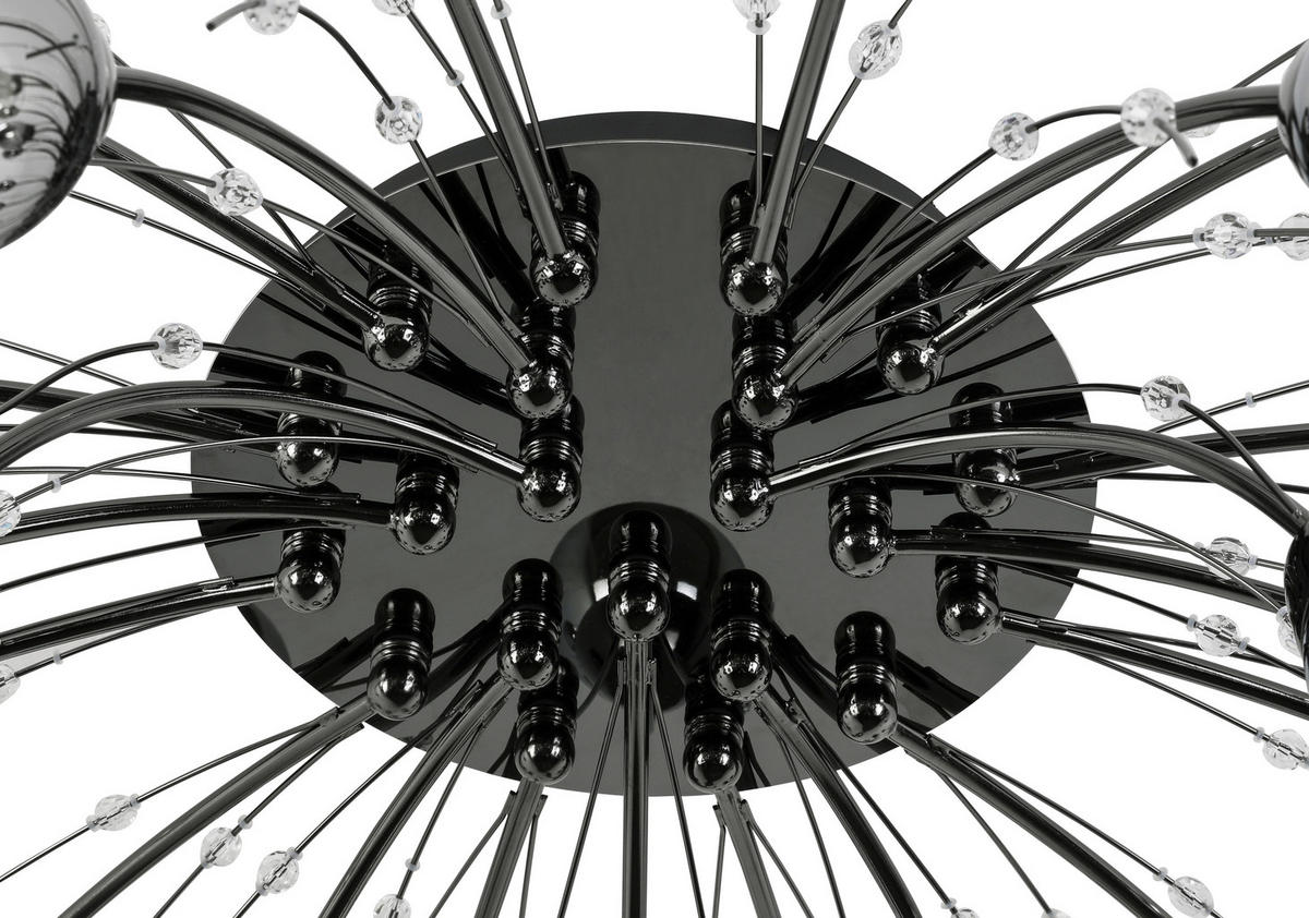 LED-DECKENLEUCHTE 92/25 cm   - Chromfarben/Schwarz, Trend, Glas/Kunststoff (92/25cm) - Dieter Knoll