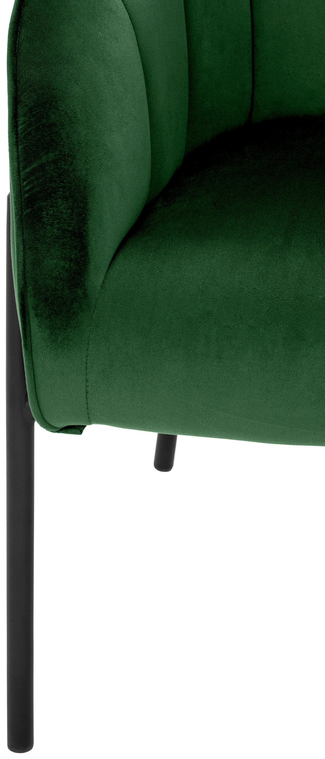 SESSEL in Samt Grün  - Schwarz/Grün, Design, Textil/Metall (71/84/69cm) - Livetastic