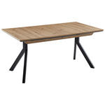 ESSTISCH in Metall, Holzwerkstoff 160-200/90/75,5 cm  - Schwarz/Eiche Artisan, Design, Holzwerkstoff/Metall (160-200/90/75,5cm) - Cantus