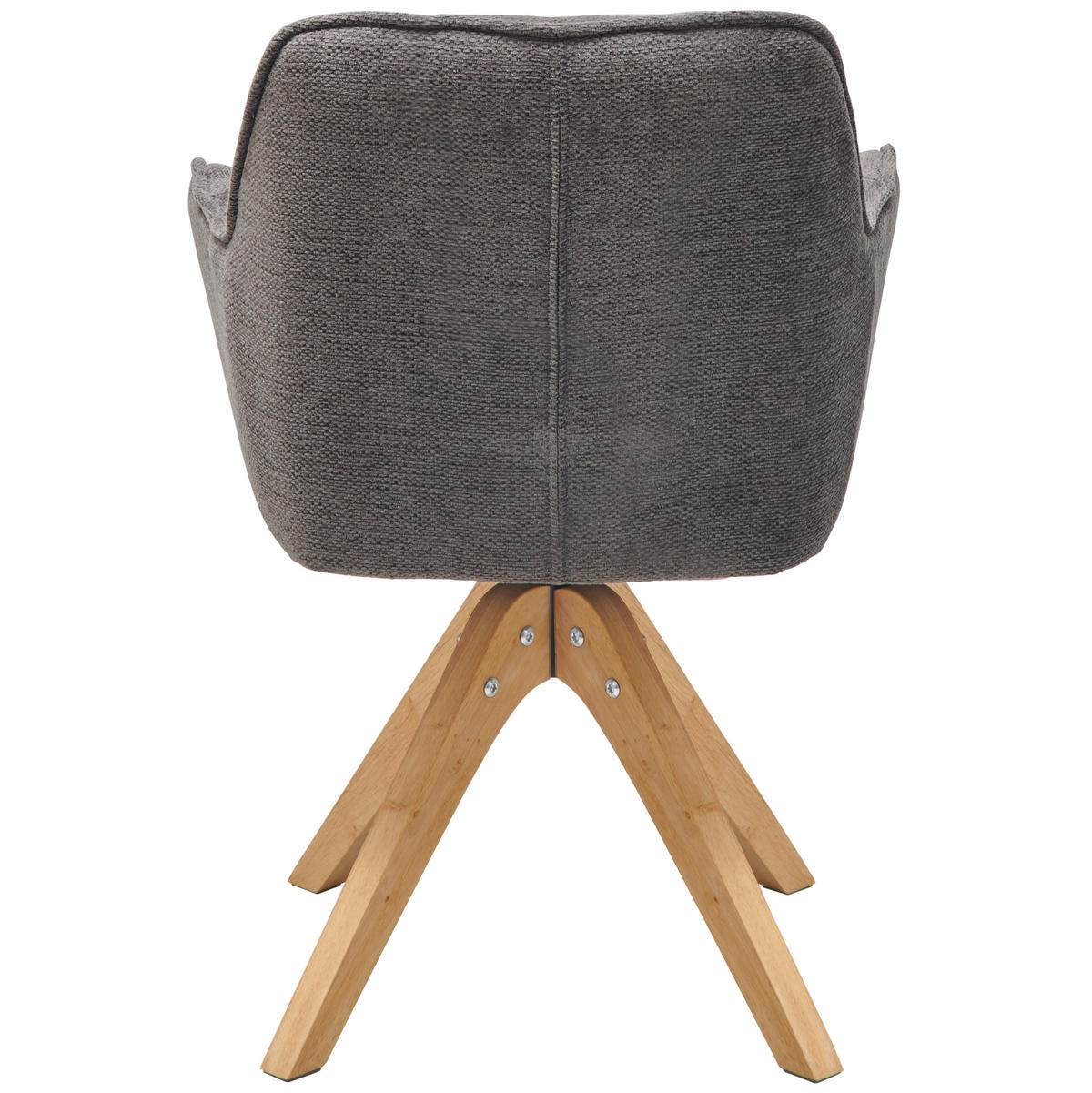 ARMLEHNSTUHL  inklusive Armlehnen, Sitzfläche 360° drehbar Webstoff  Eichefarben, Dunkelgrau  - Dunkelgrau/Eichefarben, LIFESTYLE, Holz/Textil (61/85/63cm) - Livetastic