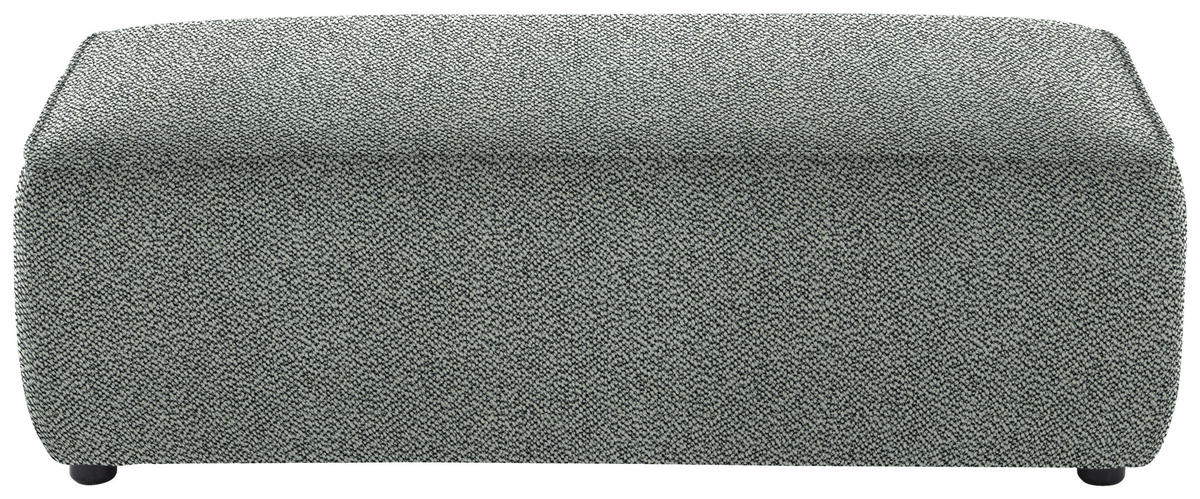 ECKSOFA in Flachgewebe Hellgrau  341/164 cm  - Hellgrau/Schwarz, Design, Kunststoff/Textil (341/164cm) - W.Schillig