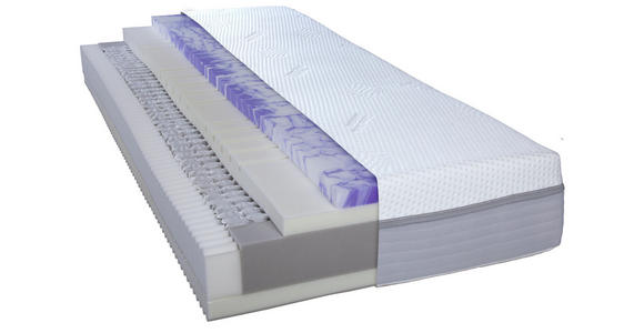 TASCHENFEDERKERNMATRATZE 100/220 cm - Weiß, Basics, Textil (100/220cm) - Dieter Knoll