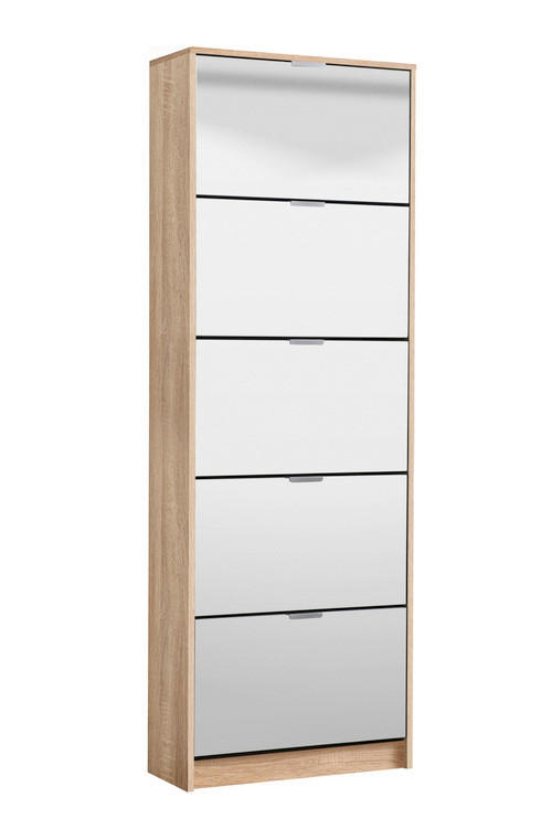 BILLENŐS CIPŐSSZEKRÉNY 67/191,5/28 cm  - Basics, faalapú anyag/Üveg (67/191,5/28cm) - Carryhome
