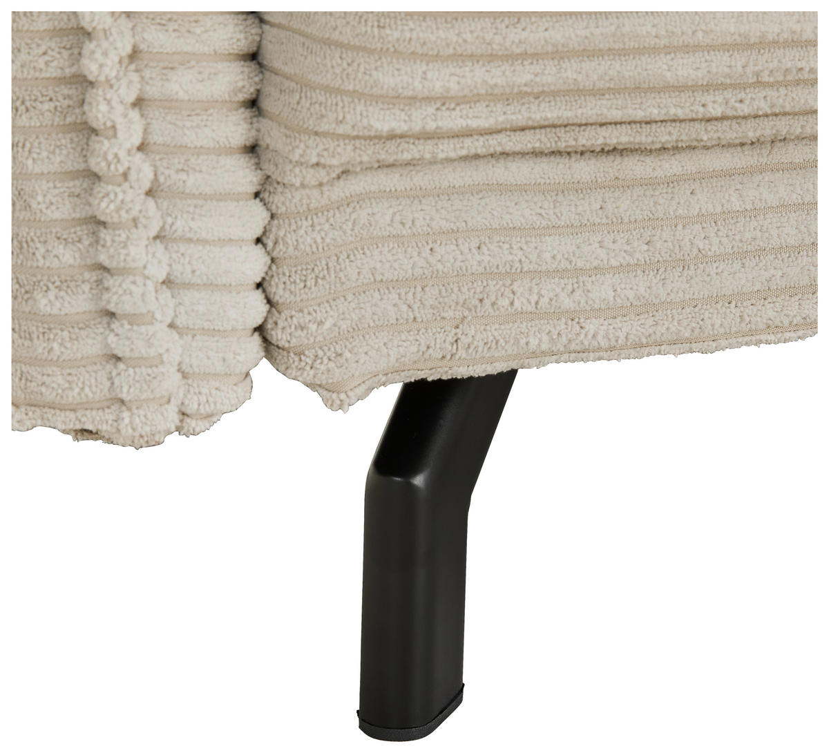 BIGSOFA Cord Naturfarben  - Schwarz/Naturfarben, Design, Textil/Metall (226/91/103cm) - Carryhome