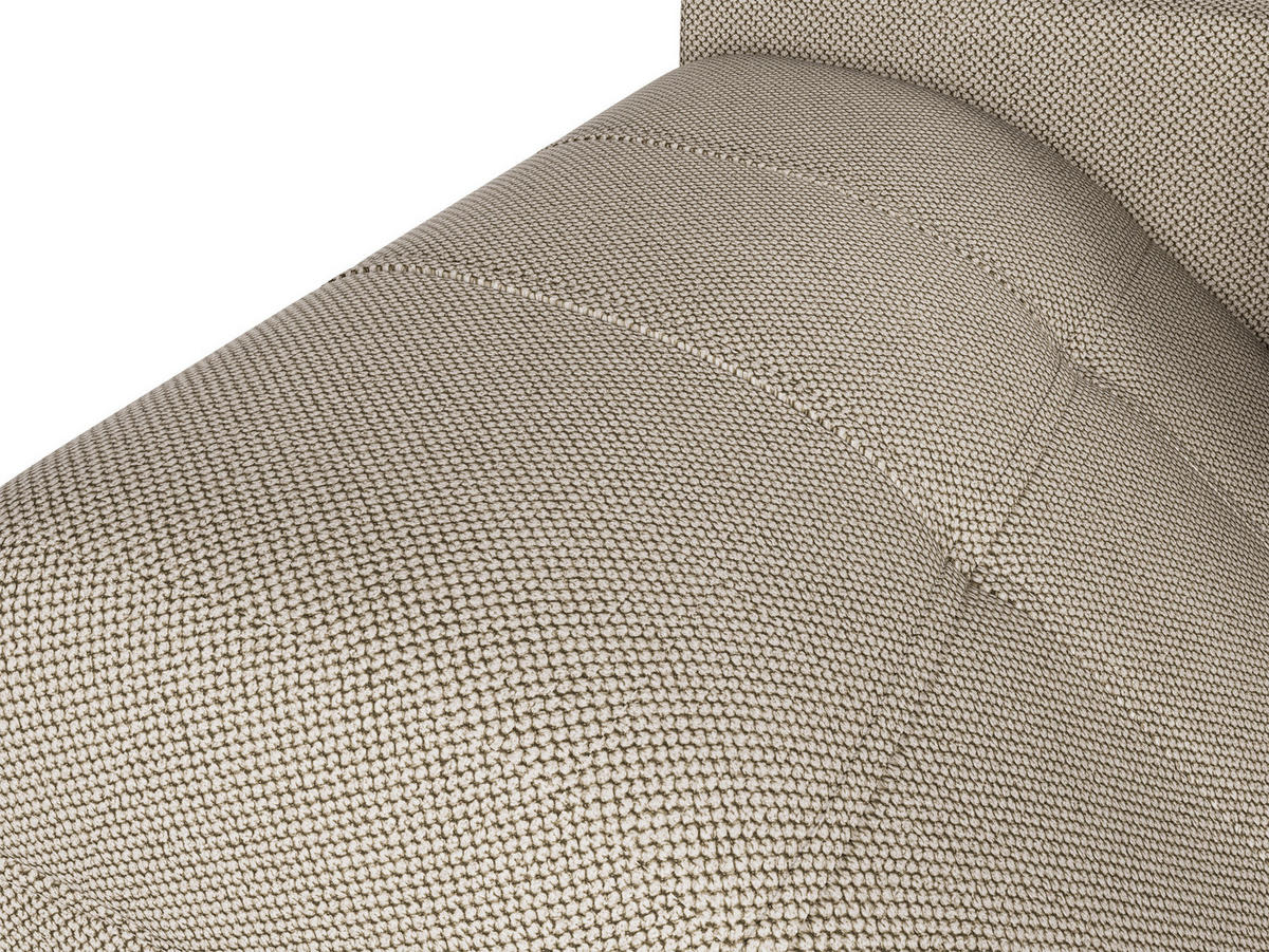 Ecksofa inkl. Funktionen in Webstoff Naturfarben  - Schwarz/Naturfarben, Modern, Textil/Metall (279/177cm)