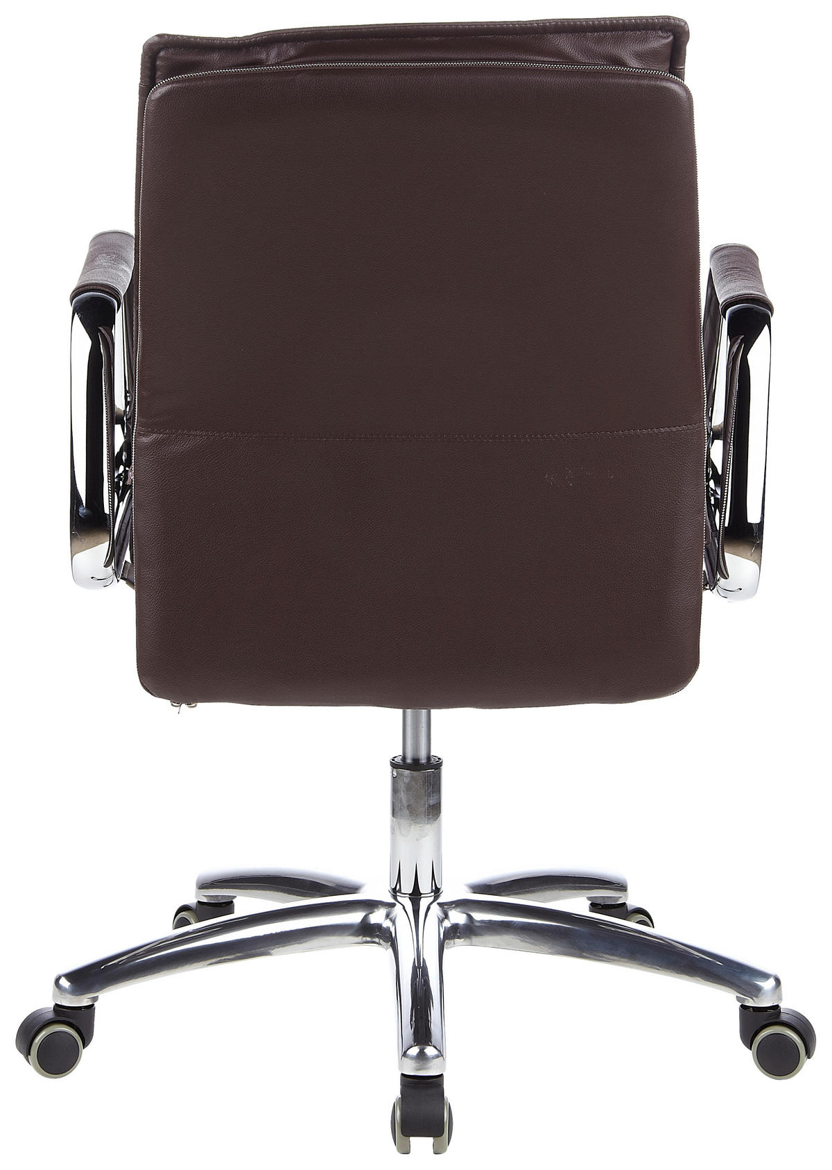 DREHSTUHL  in Braun  - Silberfarben/Braun, Basics, Leder/Kunststoff (60/109/48cm) - MID.YOU