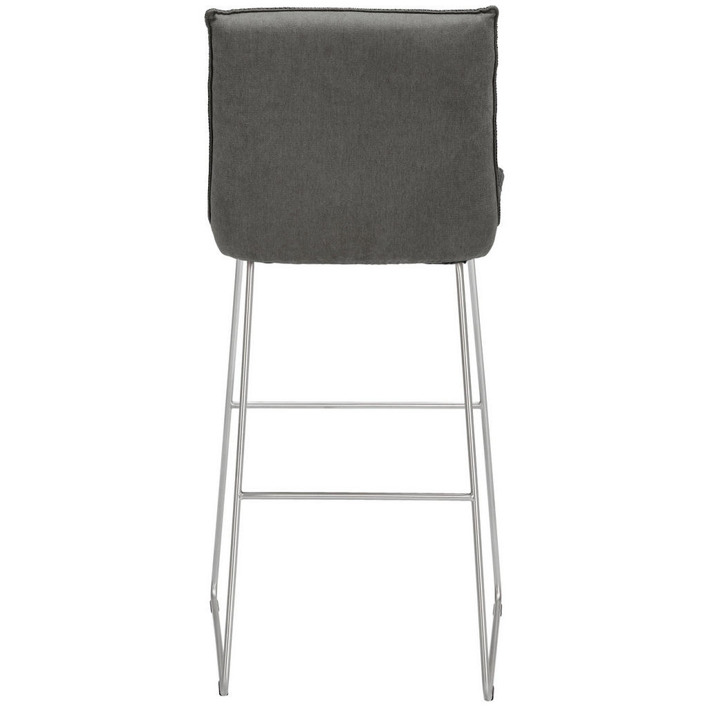 Thumbnail - Dieter Knoll Barhocker, Grau, Edelstahl, Hellgrau, Metall, Textil, Kufe, Rundrohr, 51x107x59 cm, Stoffauswahl, Typenausw...