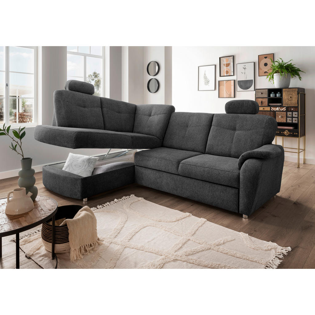 Thumbnail - Livetastic Eckschlafsofa, Anthrazit, Textil, 4,5-Sitzer, 264x180 cm, Liegefunktion, seitenverkehrt erhältlich, Schlafen ...
