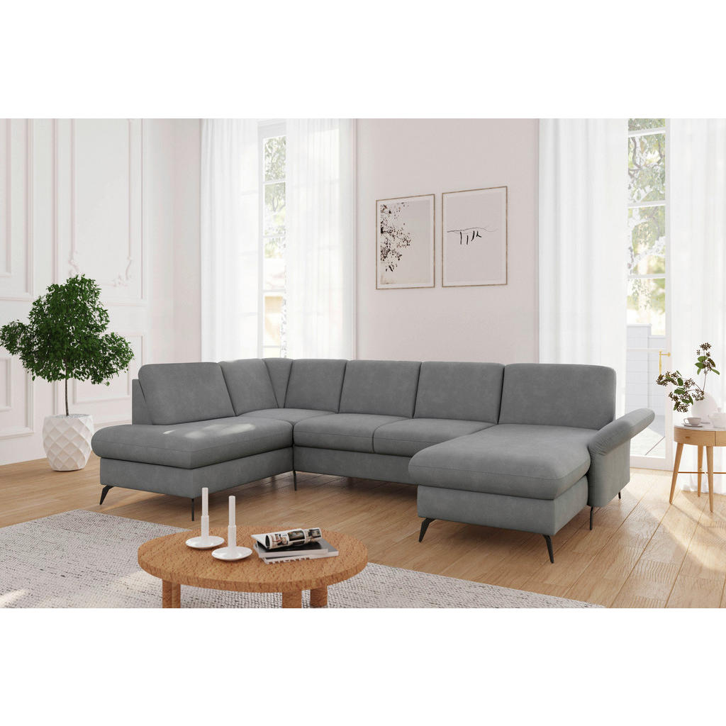 Sit & More SEDACIA SÚPRAVA, textil, sivá