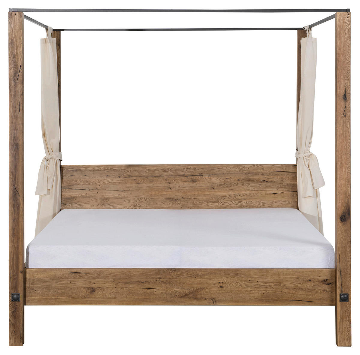 KREVET S BALDAHINOM    180/200 cm  - boje močvarnog hrasta, Moderno, drvo (180/200cm) - Livetastic