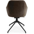 ARMLEHNSTUHL  in Aluminium Velours  - Schwarz/Braun, Design, Textil/Metall (58/81,5-84,5/60cm) - Johann Jakob
