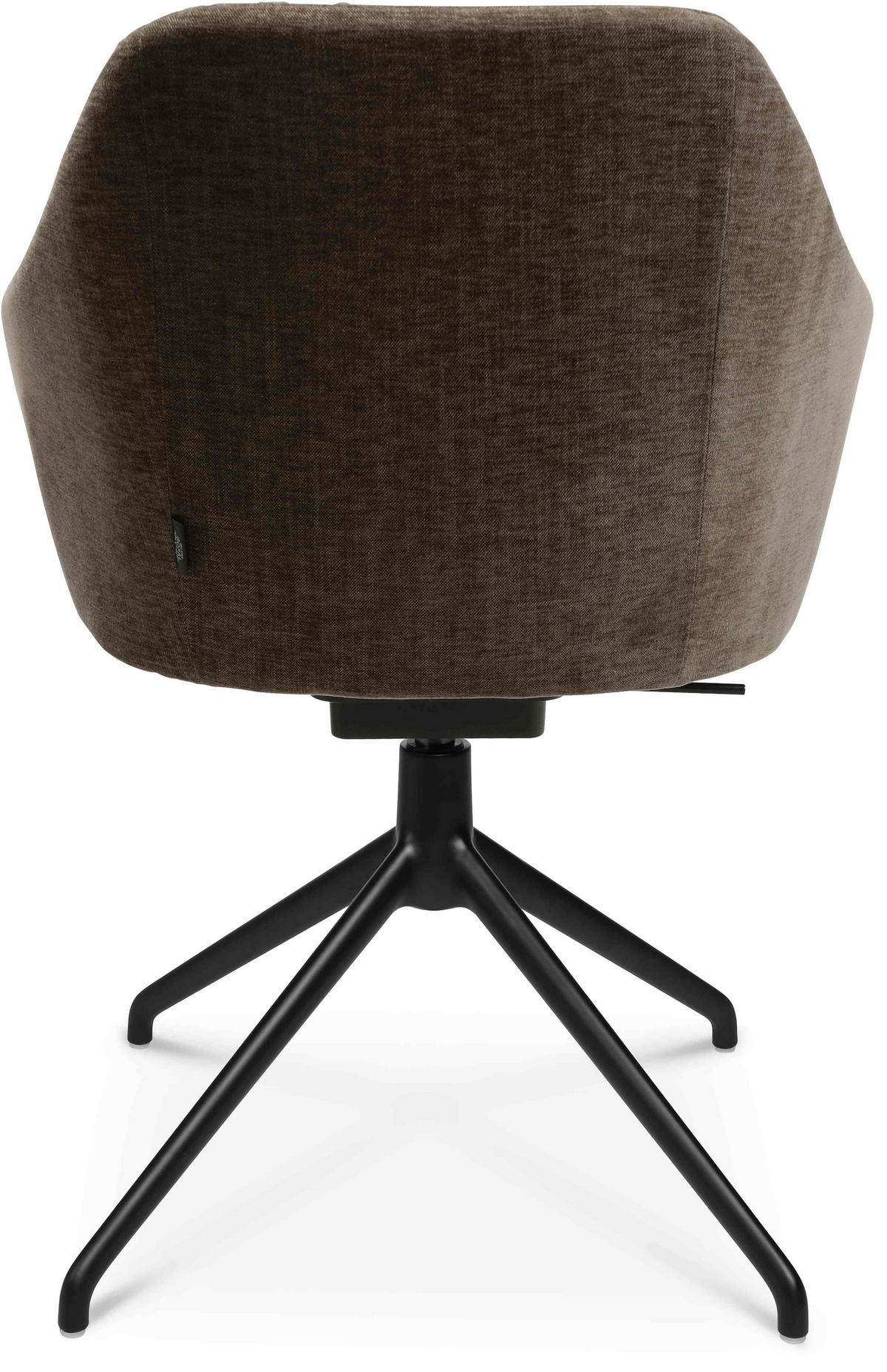 ARMLEHNSTUHL  in Aluminium Velours  - Schwarz/Braun, Design, Textil/Metall (58/81,5-84,5/60cm) - Johann Jakob