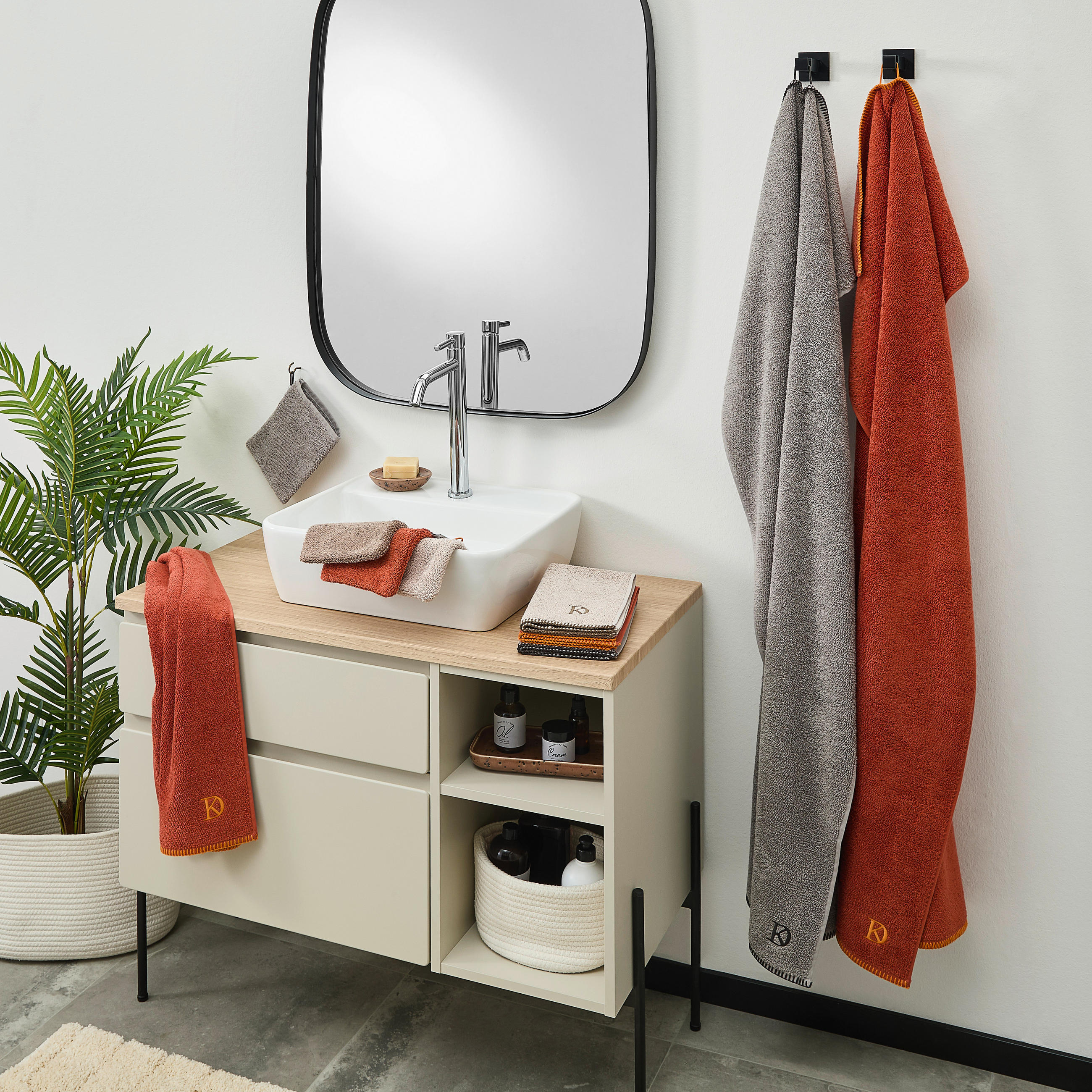 WASCHLAPPEN BOLANO Beige 4-teilig  - Beige, KONVENTIONELL, Textil (16/21cm) - Dieter Knoll