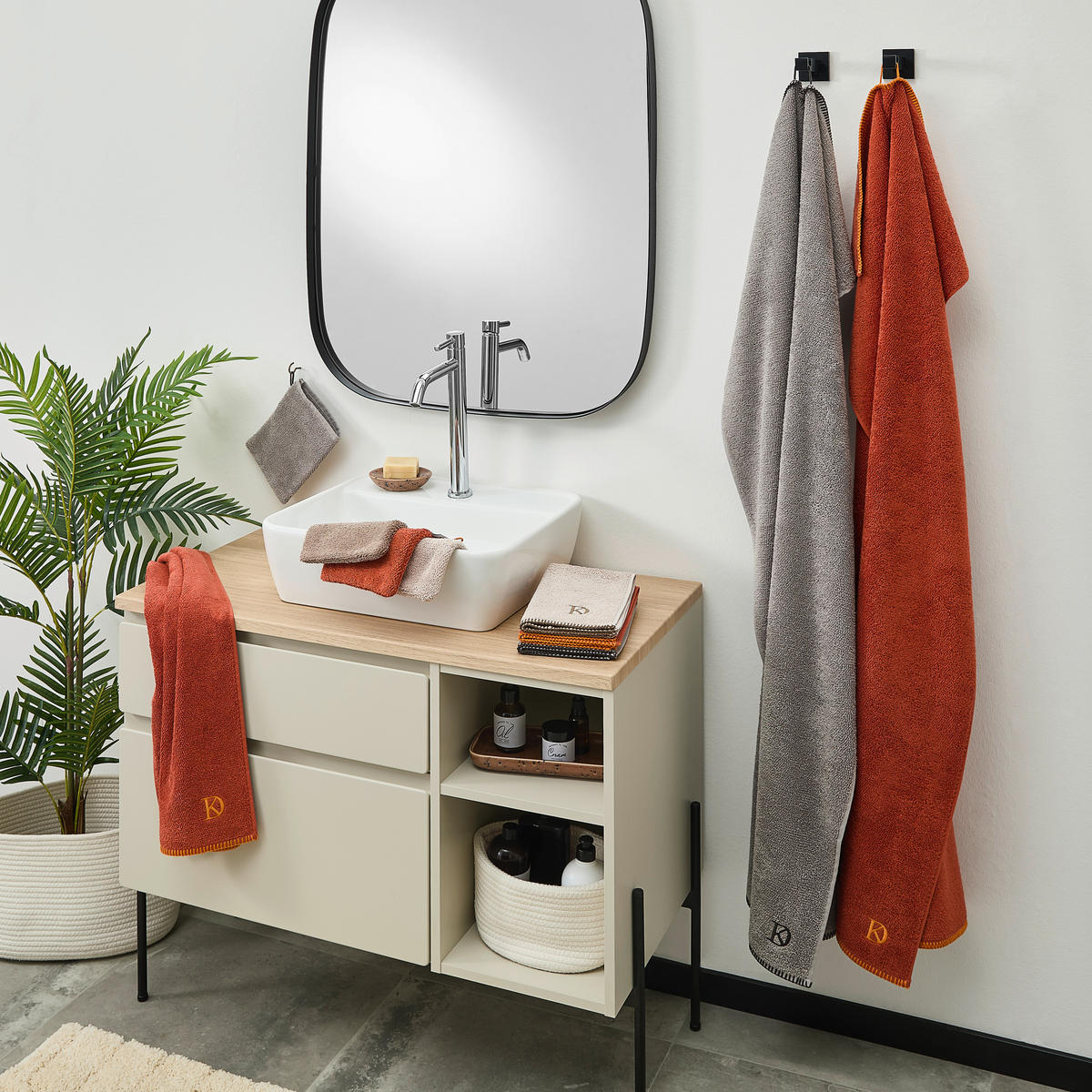 WASCHLAPPEN BOLANO Beige 4-teilig  - Beige, KONVENTIONELL, Textil (16/21cm) - Dieter Knoll