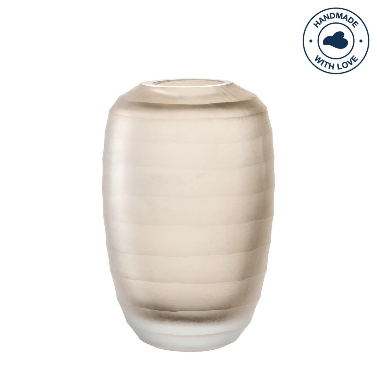 VASE  - Beige, KONVENTIONELL, Glas (10,00/15,50/10,0cm) - Leonardo