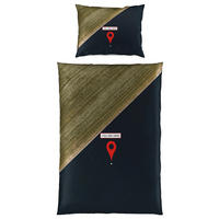 POSTELJINA SA DVA LICA LOCATION 140/200 cm saten crna  - crna, Konvencionalno, tekstil (140/200cm) - Esposa