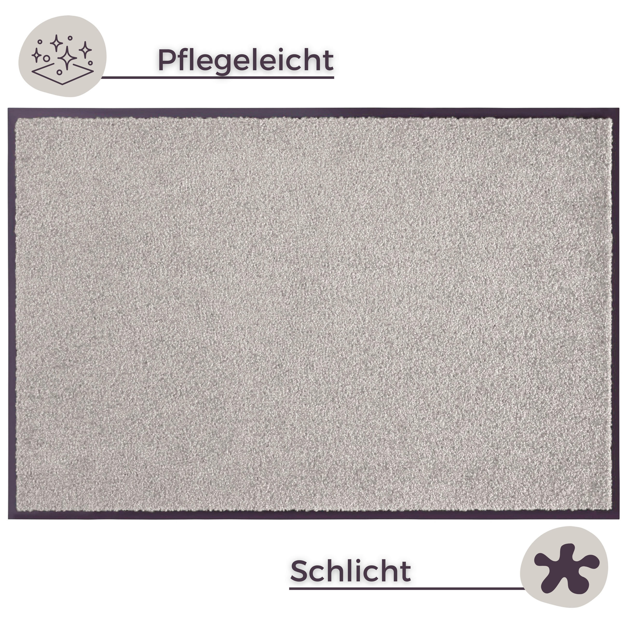 SCHMUTZFANGMATTE  40/60 cm  Hellgrau  - Hellgrau, Basics, Kunststoff/Textil (40/60cm)