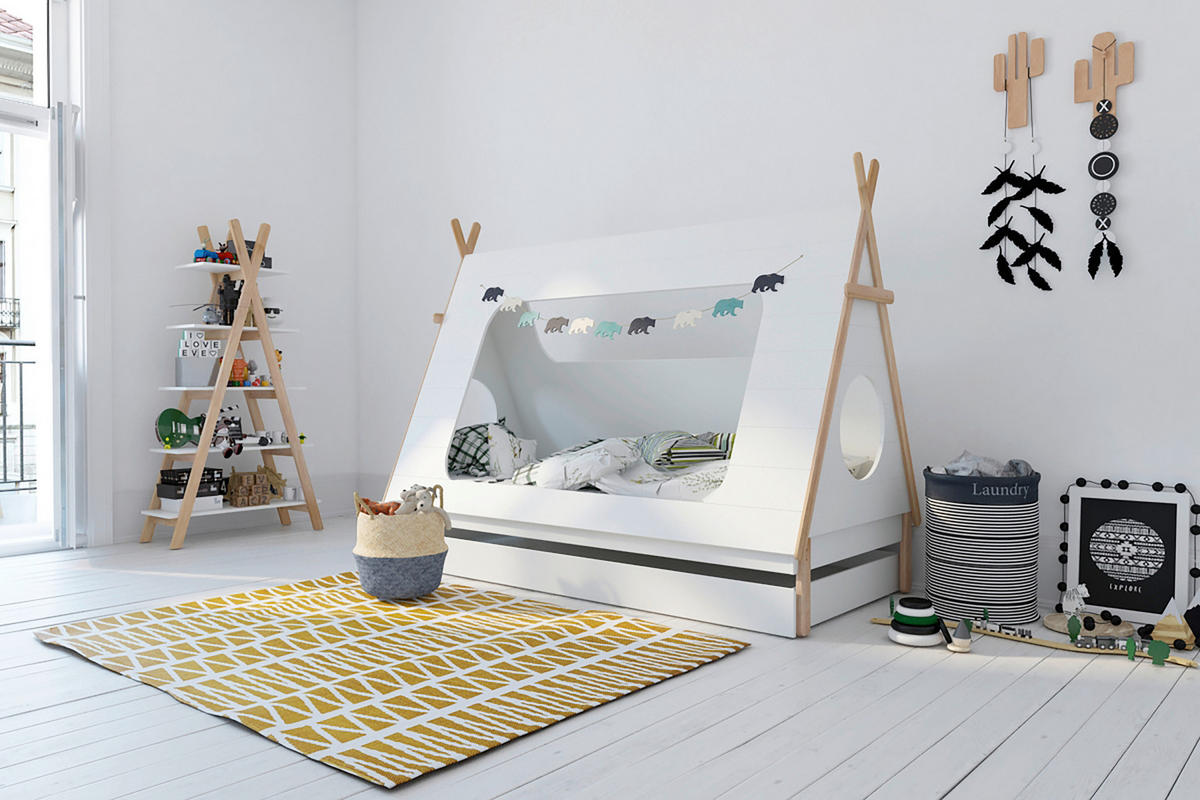 REGAL  90/170/35 cm Naturfarben, Weiß  - Naturfarben/Weiß, Design, Holz/Holzwerkstoff (90/170/35cm) - Livetastic