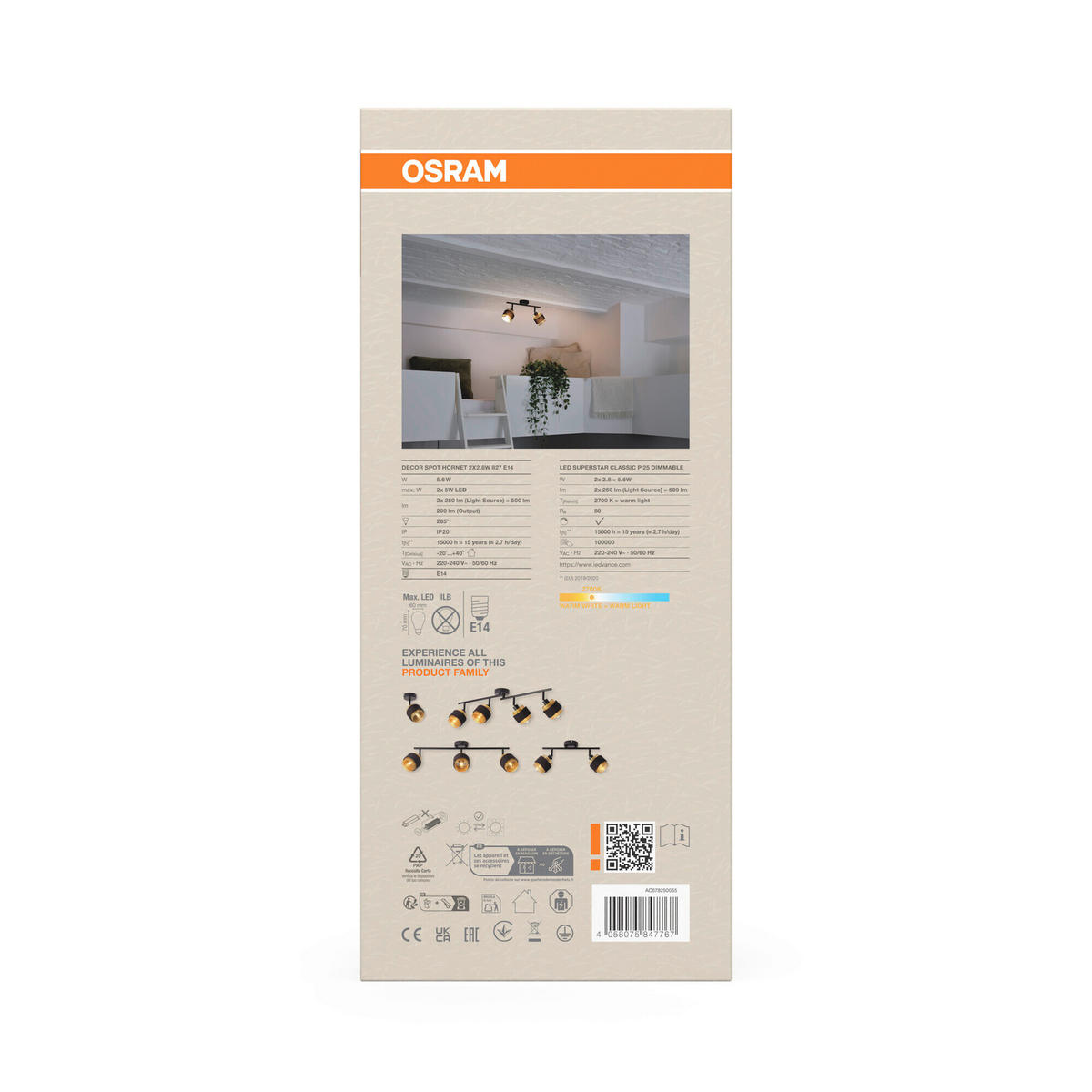 DECKENLEUCHTE    36/12/22,5 cm  - Goldfarben/Schwarz, KONVENTIONELL, Textil/Metall (36/12/22,5cm) - Osram