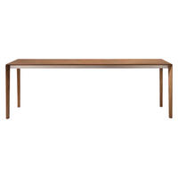 ESSTISCH in Holz, Metall 140/100/75 cm  - Edelstahlfarben/Nussbaumfarben, Design, Holz/Metall (140/100/75cm) - Team 7