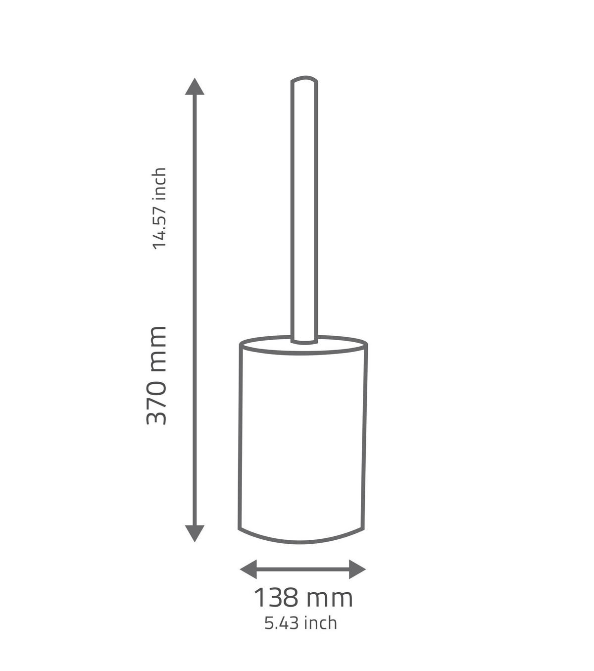 WC-BÜRSTENGARNITUR in Metall  Kunststoff   - Chromfarben/Grau, Basics, Keramik/Kunststoff (13,8/37/12,9cm) - Sadena