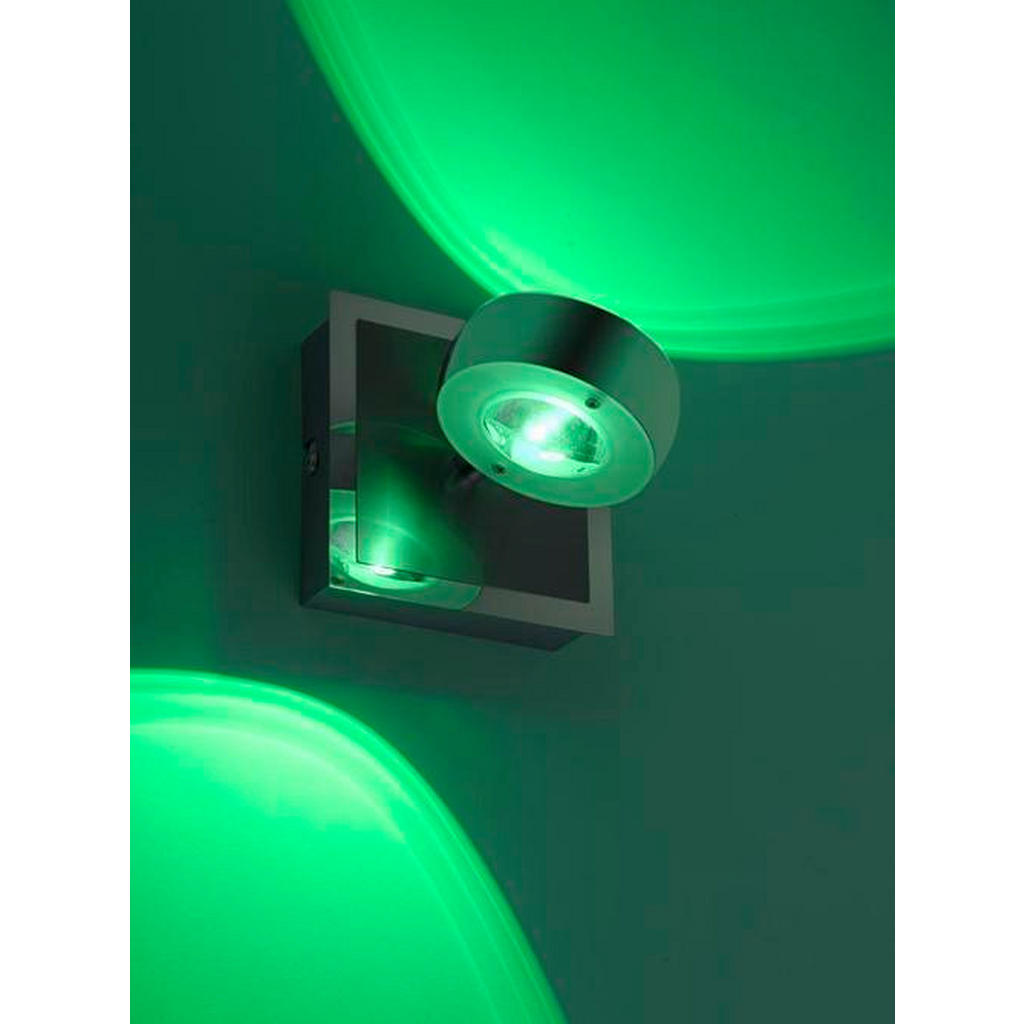 Thumbnail - Xxxl Led-Wandleuchte Lolasmart-Opti, Silber, Metall, Kunststoff, Uni,Uni, quadratisch,quadratisch, 12x12 cm, Farbwechsle...