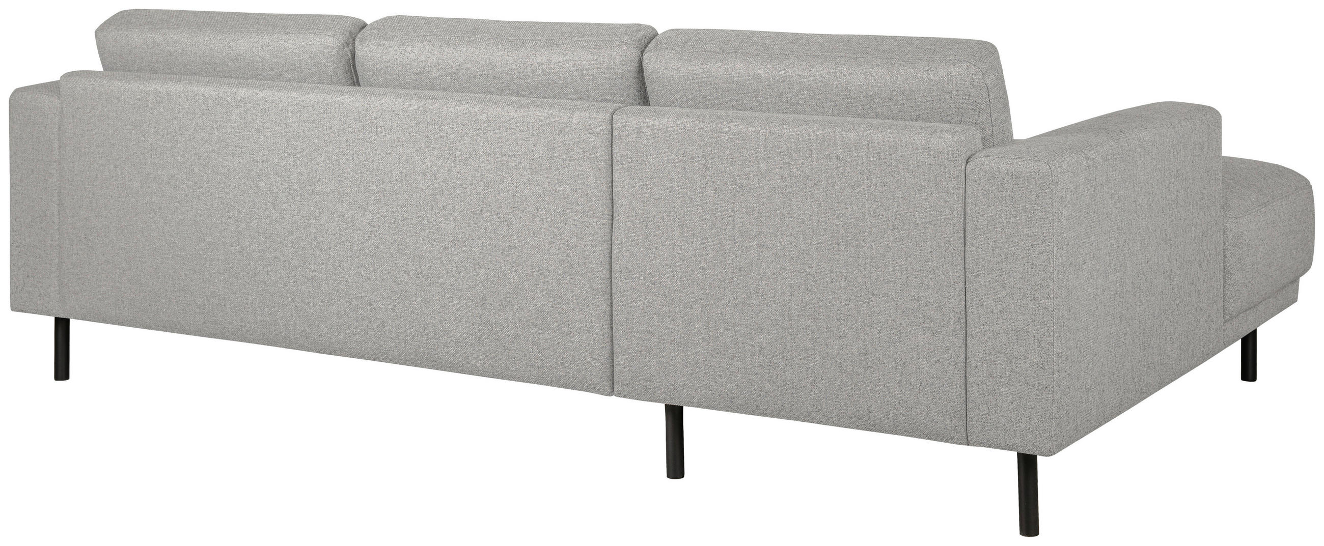 SOFFA i flatväv ljusgrå  - ljusgrå/svart, Design, metall/trä (238/78/142cm) - Pure Home Comfort