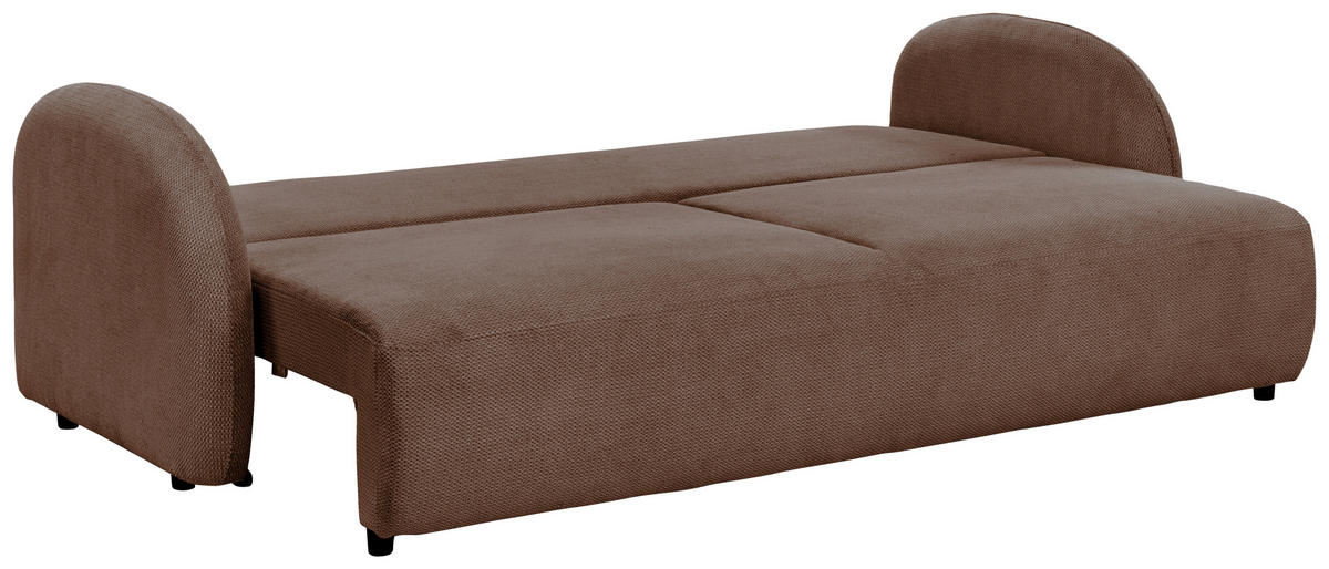 SCHLAFSOFA ROMA  mit Struktur Rot  - Rot/Schwarz, Design, Textil (230/90/105cm) - MID.YOU