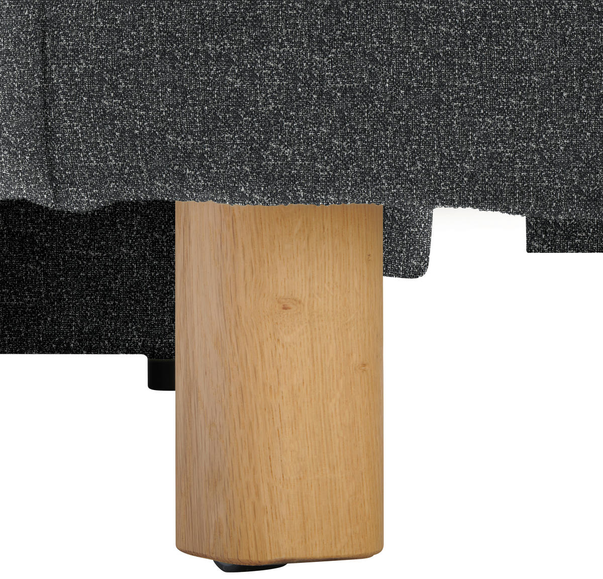 ECKSOFA  in Mikrovelours Anthrazit  237/170 cm  - Eichefarben/Anthrazit, KONVENTIONELL, Holz/Textil (237/170cm) - Sedda