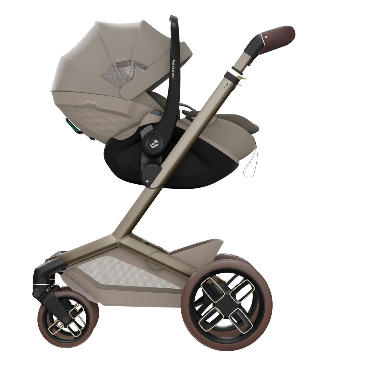 BABYSCHALE Pebble Slide Pro Sapphire Sand   - Creme, Basics, Kunststoff/Textil (44/58/70cm) - Maxi-Cosi