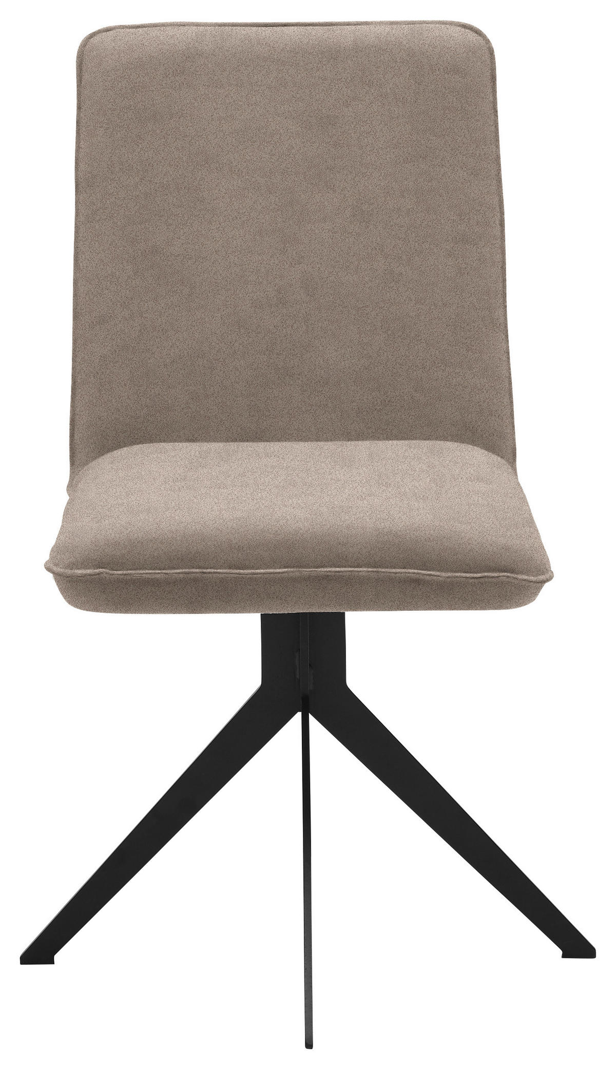 STUHL  in Stahl Lederlook  - Hellbraun/Schwarz, Design, Textil/Metall (46,5/87/64cm) - Voleo