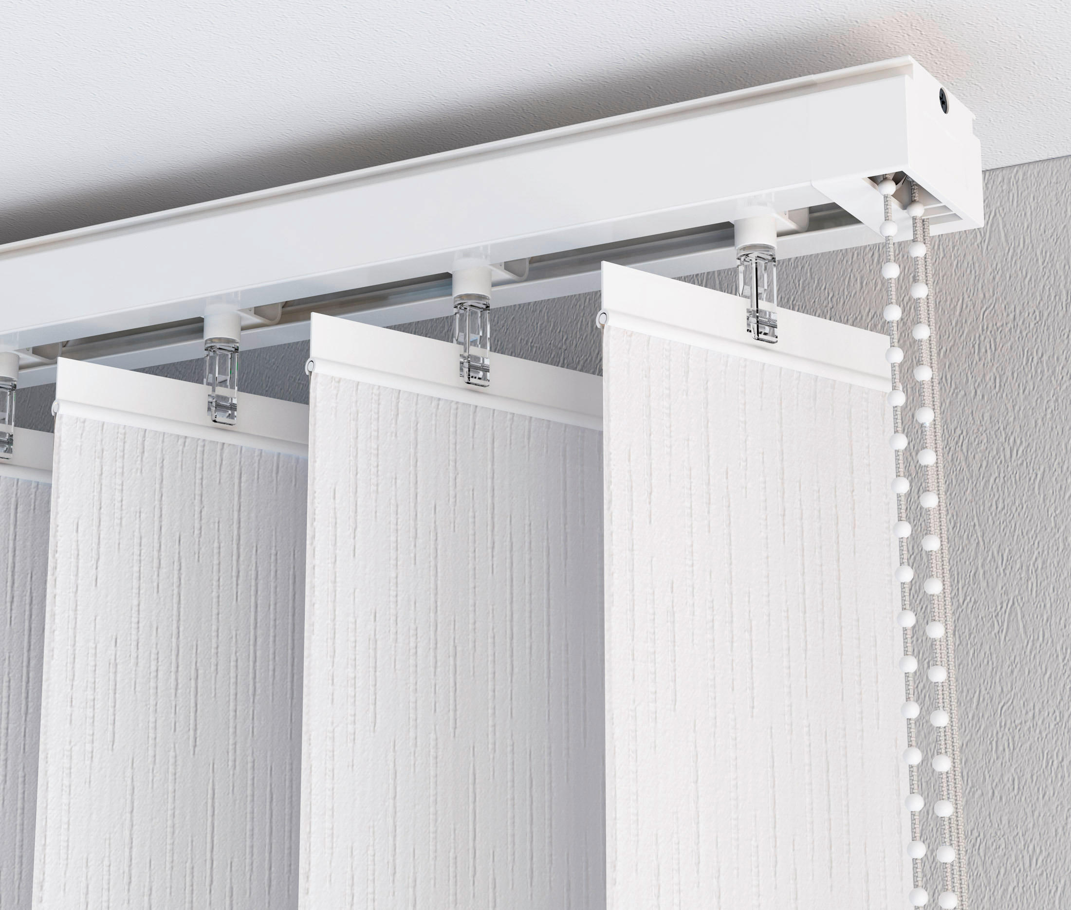 VERTIKALSCHIENE 200 cm  - Weiß, Basics, Kunststoff (200cm) - Homeware