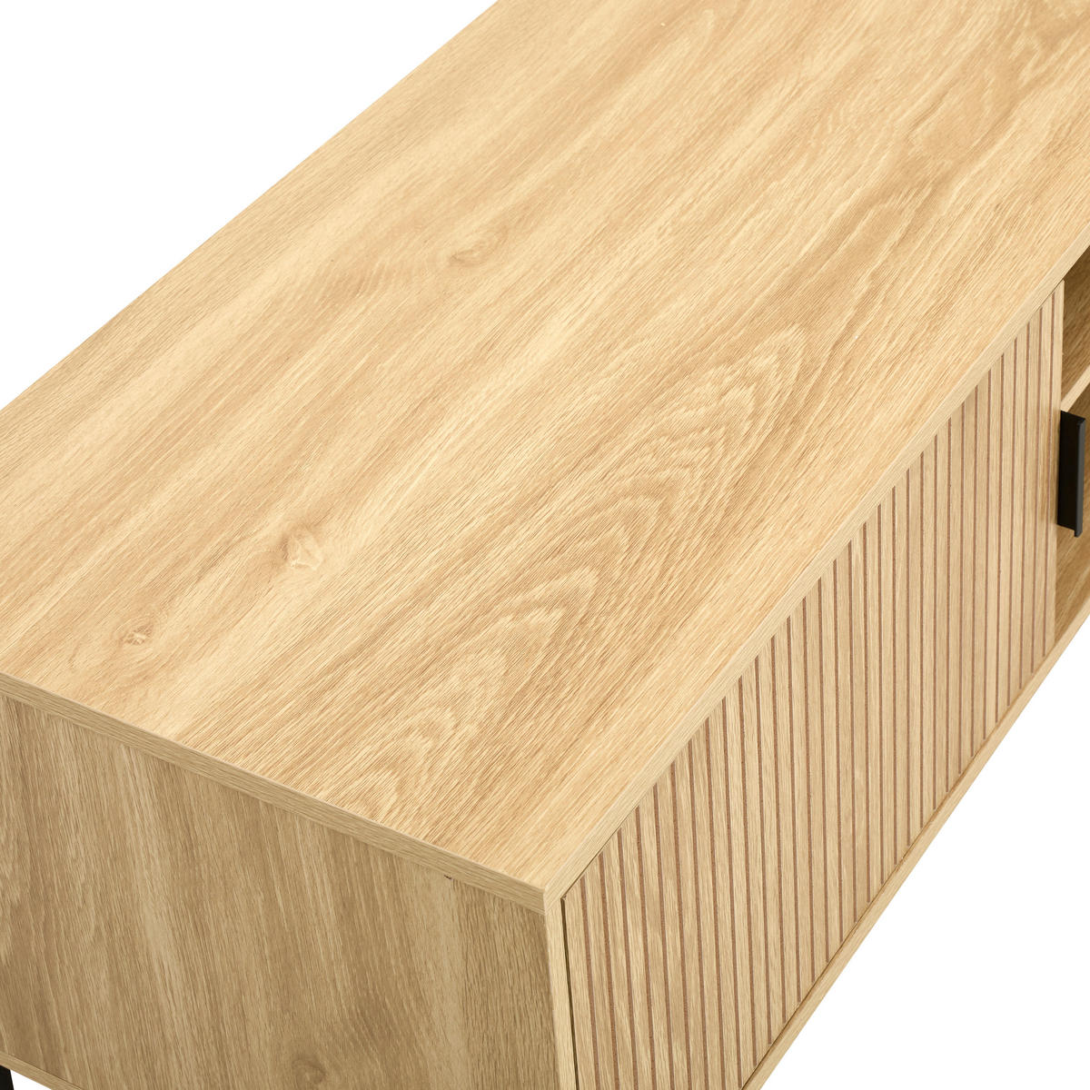 LOWBOARD  in 160/45/43 cm  - Schwarz/Naturfarben, Natur, Holzwerkstoff/Metall (160/45/43cm) - MID.YOU