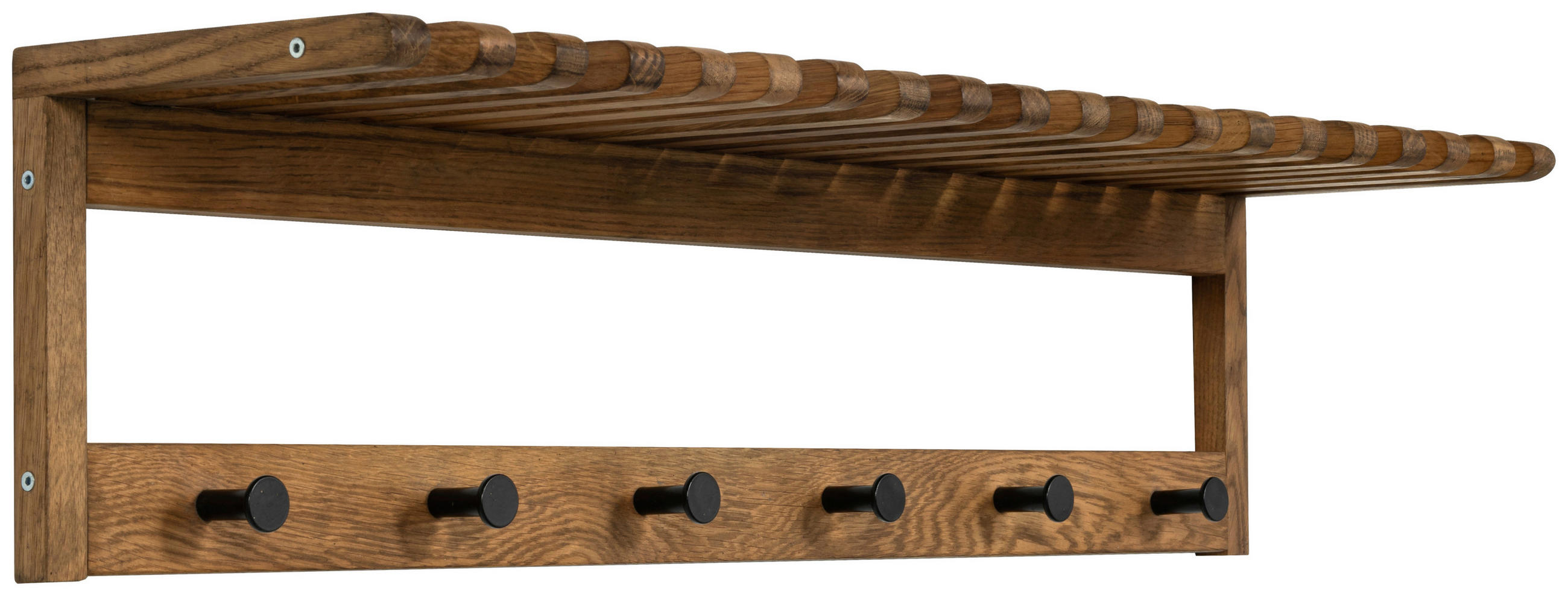 Cuier Cu Montare Pe Perete - culoare lemn stejar, Natur, lemn/metal (80/20/20cm) - Linea Natura