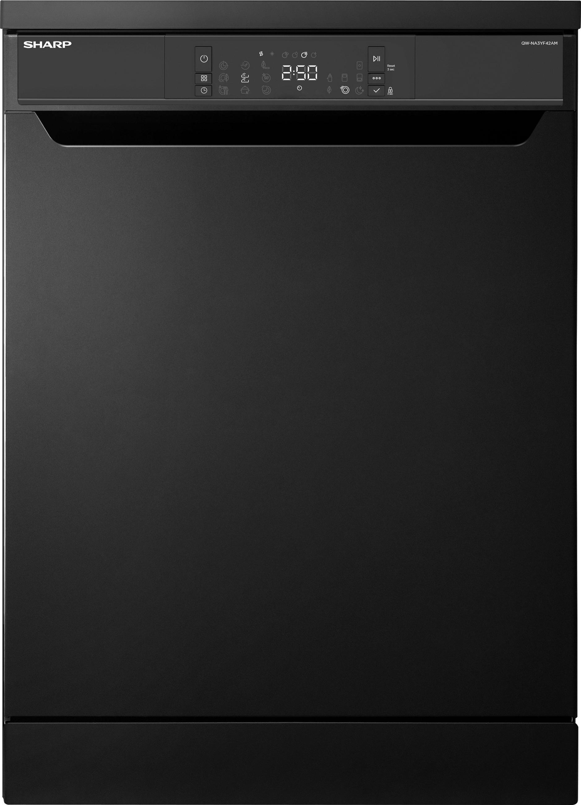GESCHIRRSPÜLER QW-NA3YF42AM-DE  - Schwarz, KONVENTIONELL, Kunststoff/Metall (59,8/85/59,8cm) - Sharp