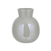 VAZA  11,6/13,5 cm    keramika  - svetlosiva, Osnovno, keramika (11,6/13,5cm) - Ambia Home
