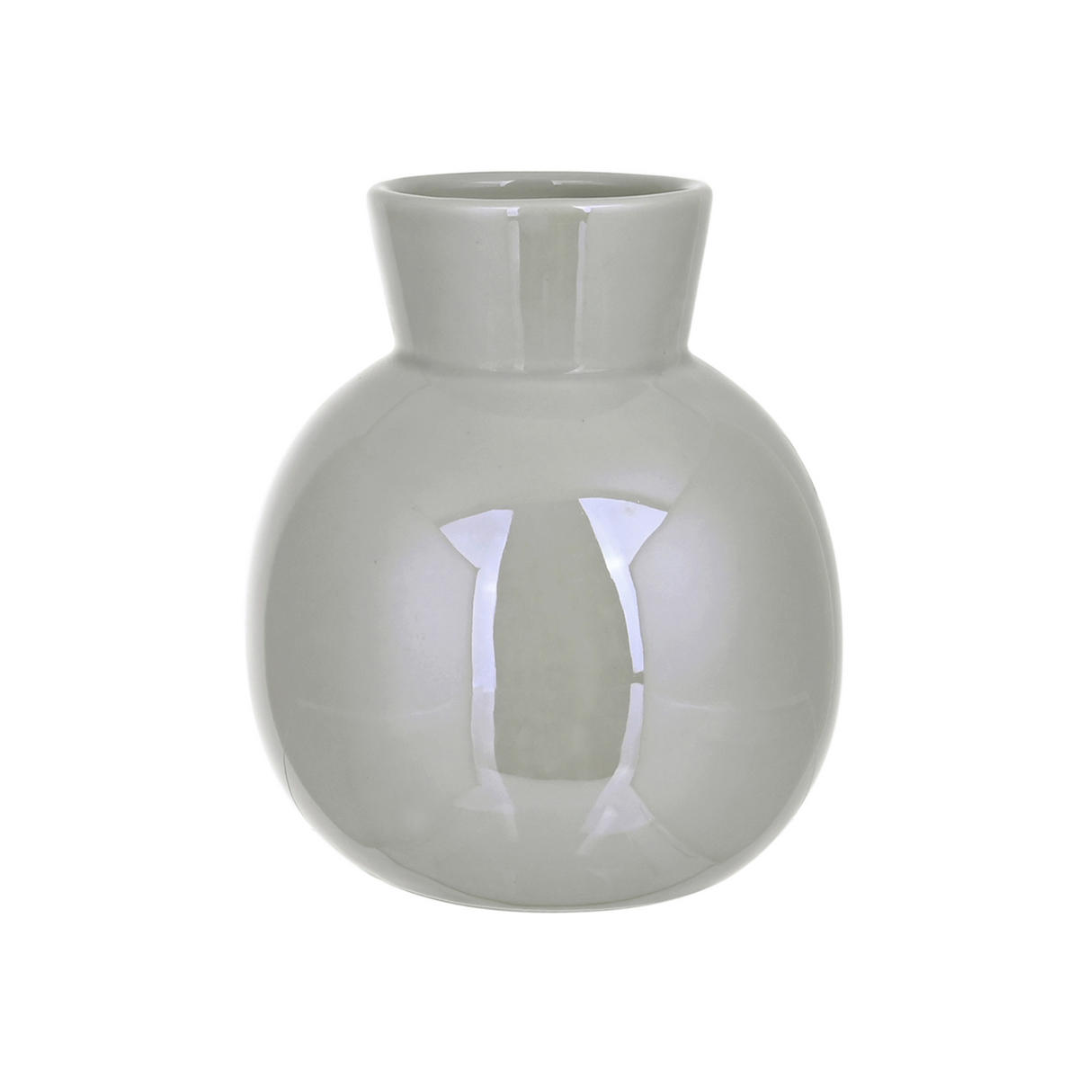 VAZA  11,6/13,5 cm    keramika  - svetlosiva, Osnovno, keramika (11,6/13,5cm) - Ambia Home