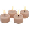 TEELICHT MIT LED  - Hellrosa, LIFESTYLE, Kunststoff/Paraffin (4,5/2,5cm) - Ambia Home