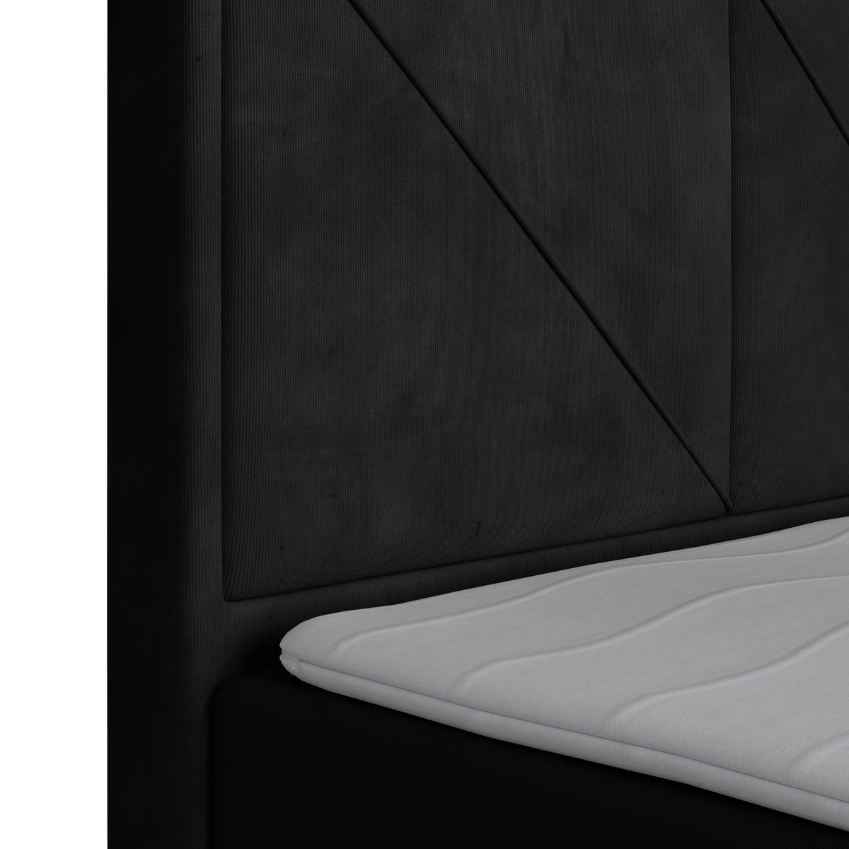 BOXSPRINGBETT 180/200 cm  in Schwarz  - Schwarz, MODERN, Karton/Holzwerkstoff (180/200cm) - MID.YOU